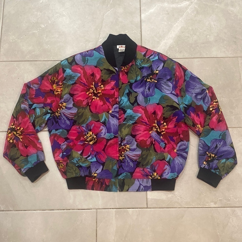 EUC Vintage Alia Floral Tropical Coat